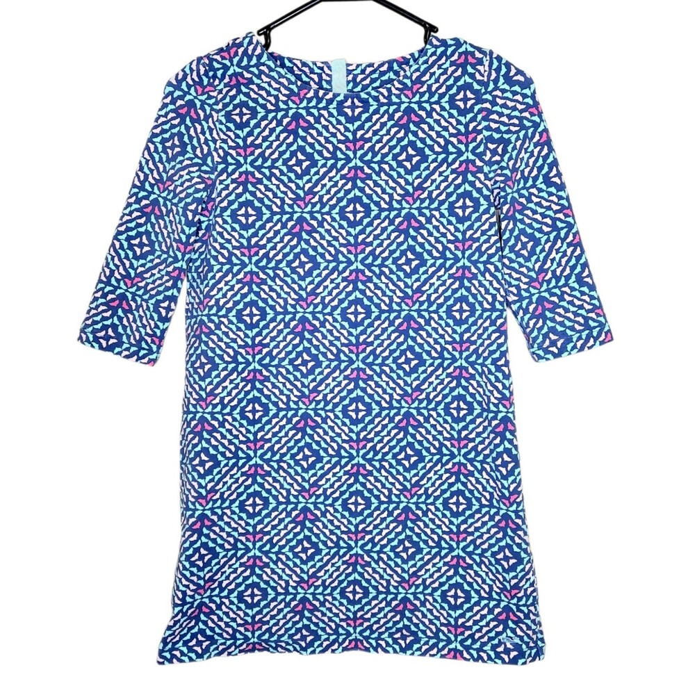 Vineyard Vines GIRL'S Whale Tail Knit Dress 3/4 Sleeve Size M